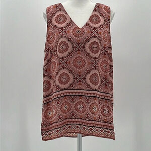 Tabitha Webb Medallion Tank in Blush Paisley - Size Large